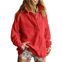 Oversized Snap Collar Sweater