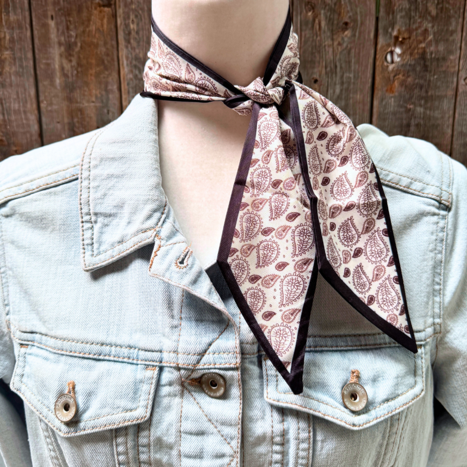 Black and Brown Paisley Twilly