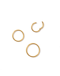 Huggie Infinity Hoop Earrings - Ava Gold 12mm