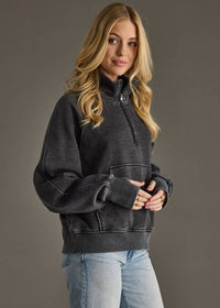 Charcoal Quarter Zip Sweatshirt