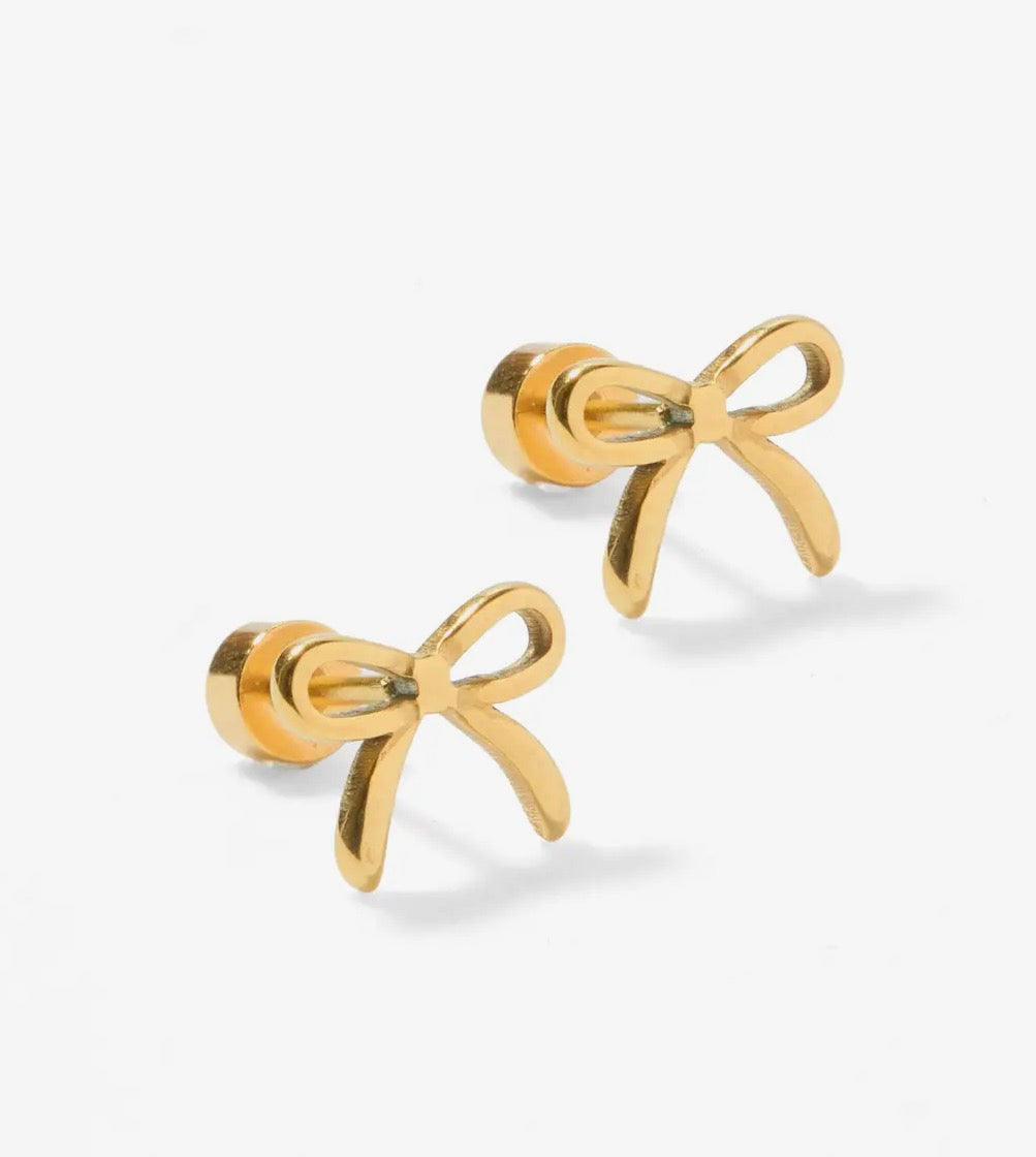 Screwback Stud Earrings - Sadie - Gold