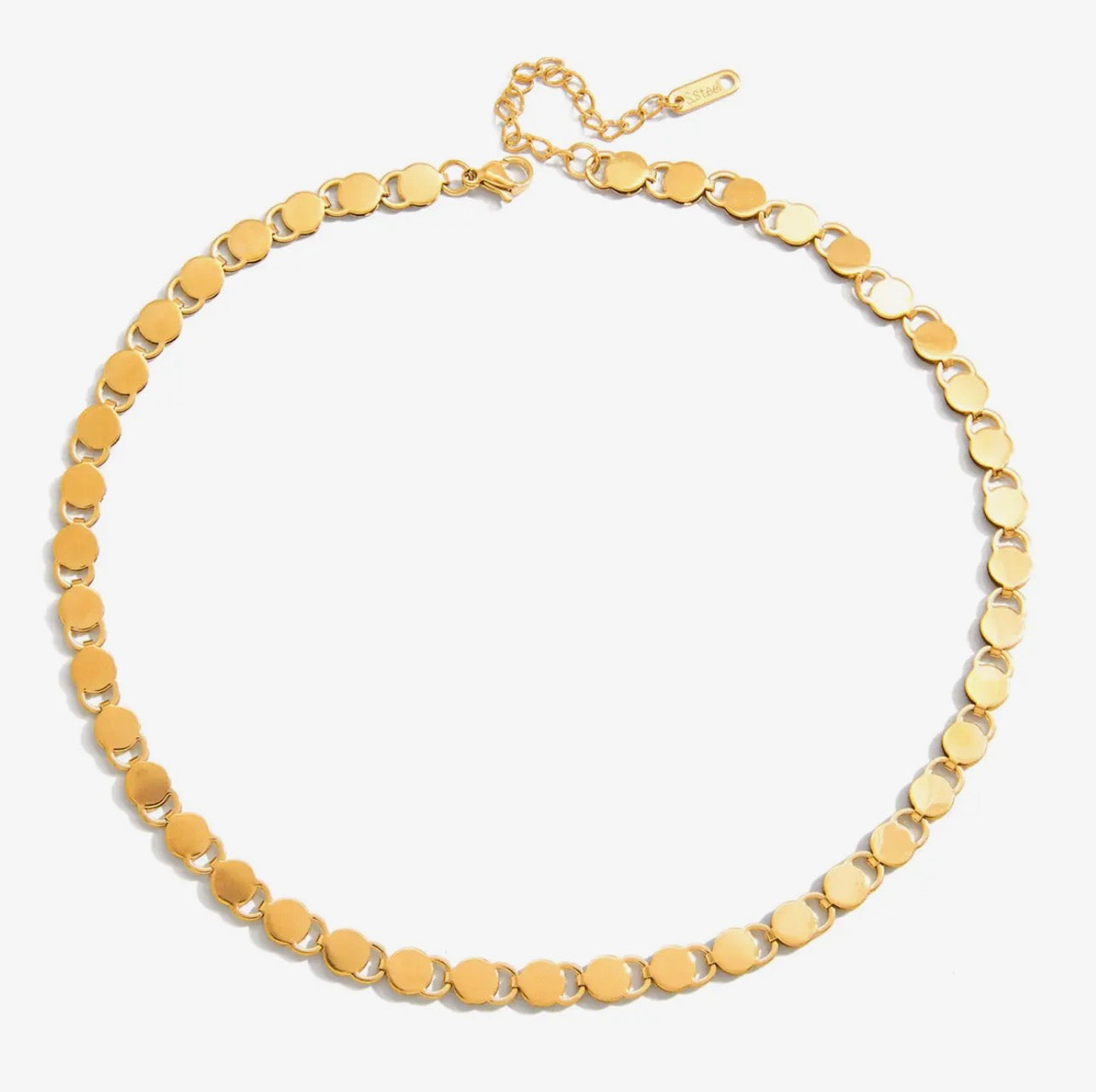 Coin Link Necklace 18”