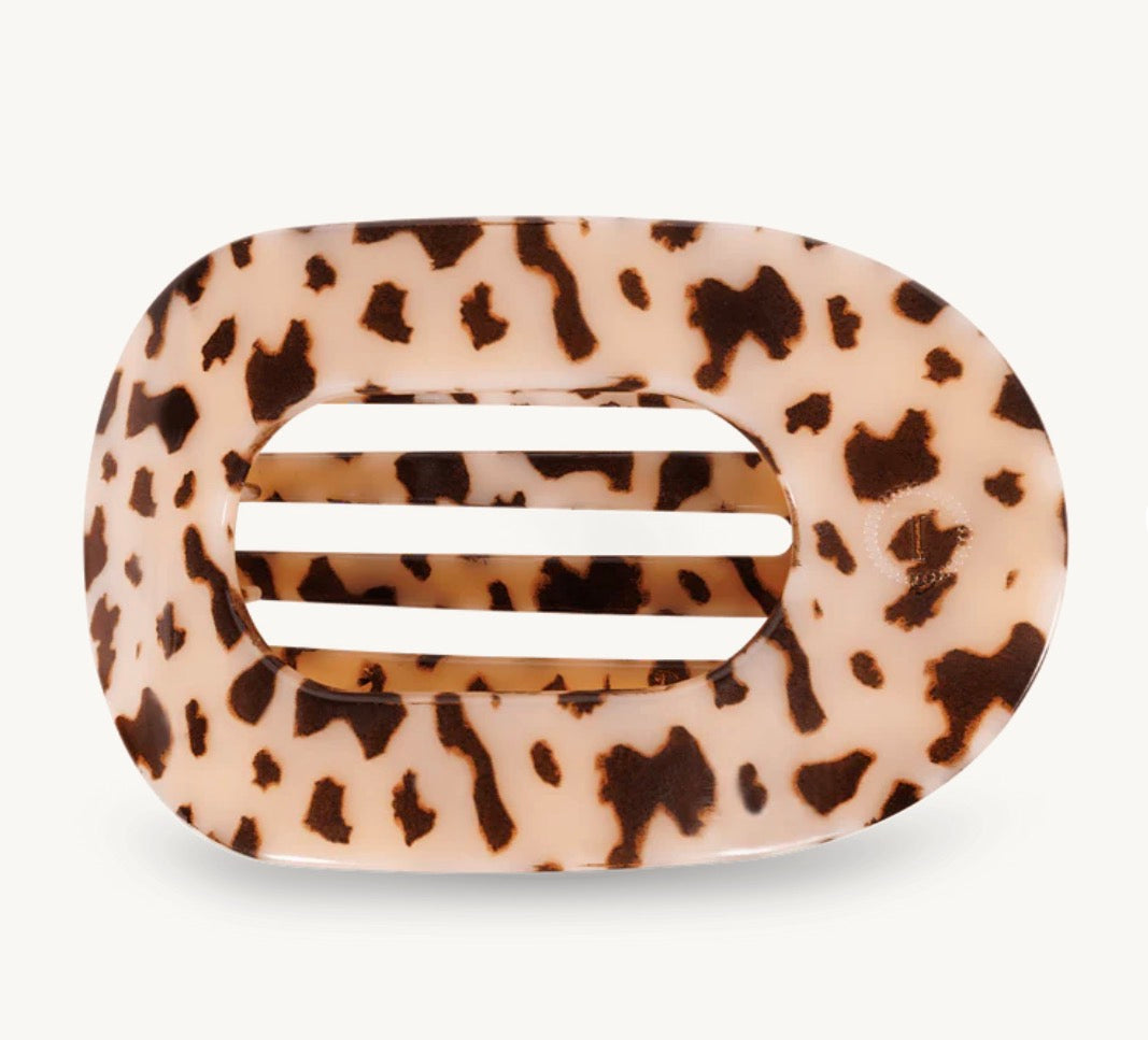 Blonde Tortoise Large Flat Round Hair Clip