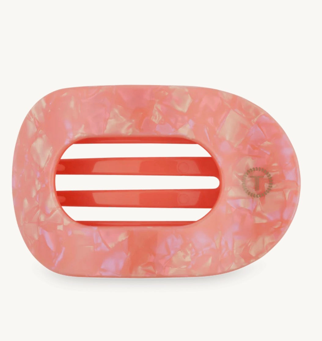 Dreamsicle Medium Flat Round Hair Clip