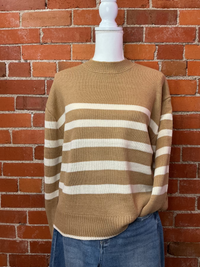 Striped Casual Crew Neck Soft Sweater