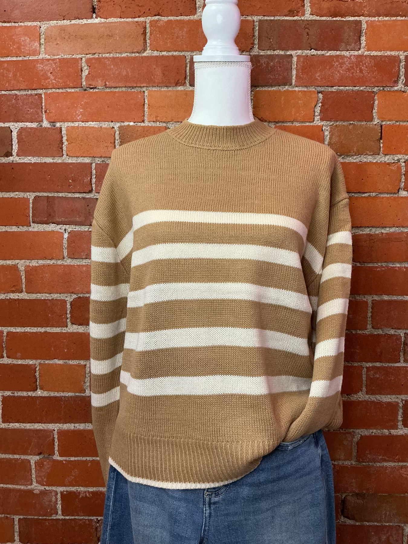 Striped Casual Crew Neck Soft Sweater