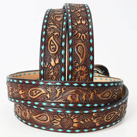 American Darling Hand-Tooled Genuine Leather Belt