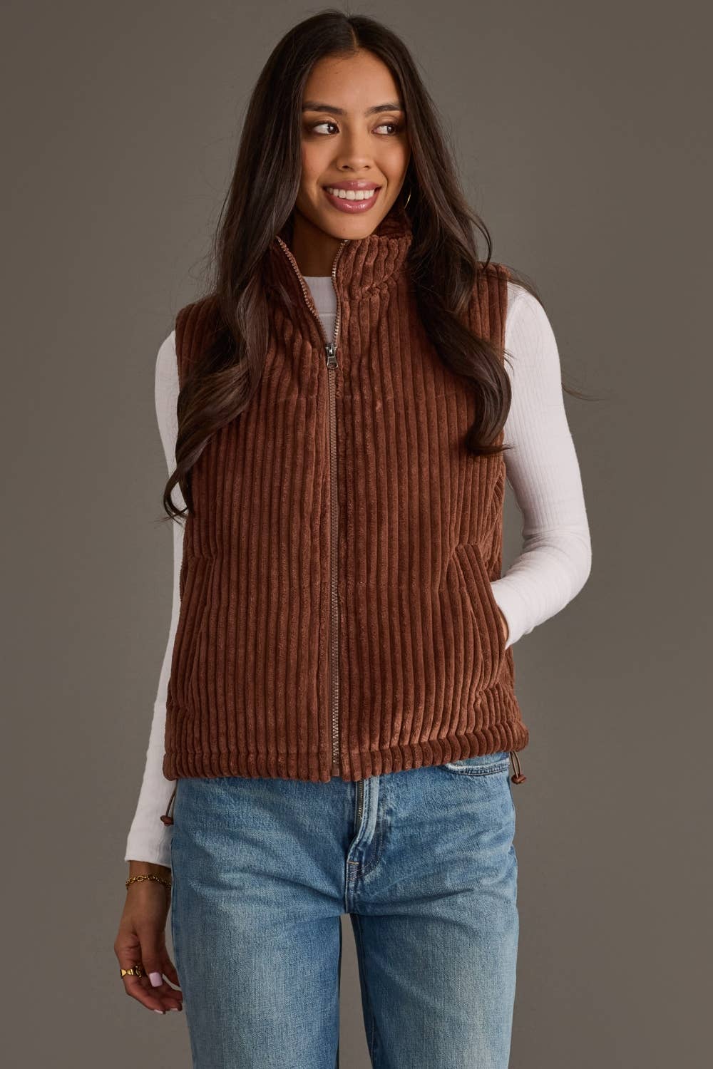 Dk. Brown Corduroy Vest
