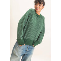 Patterned Mock Neck Sweater