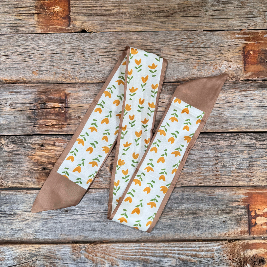 Tan Floral Twilly