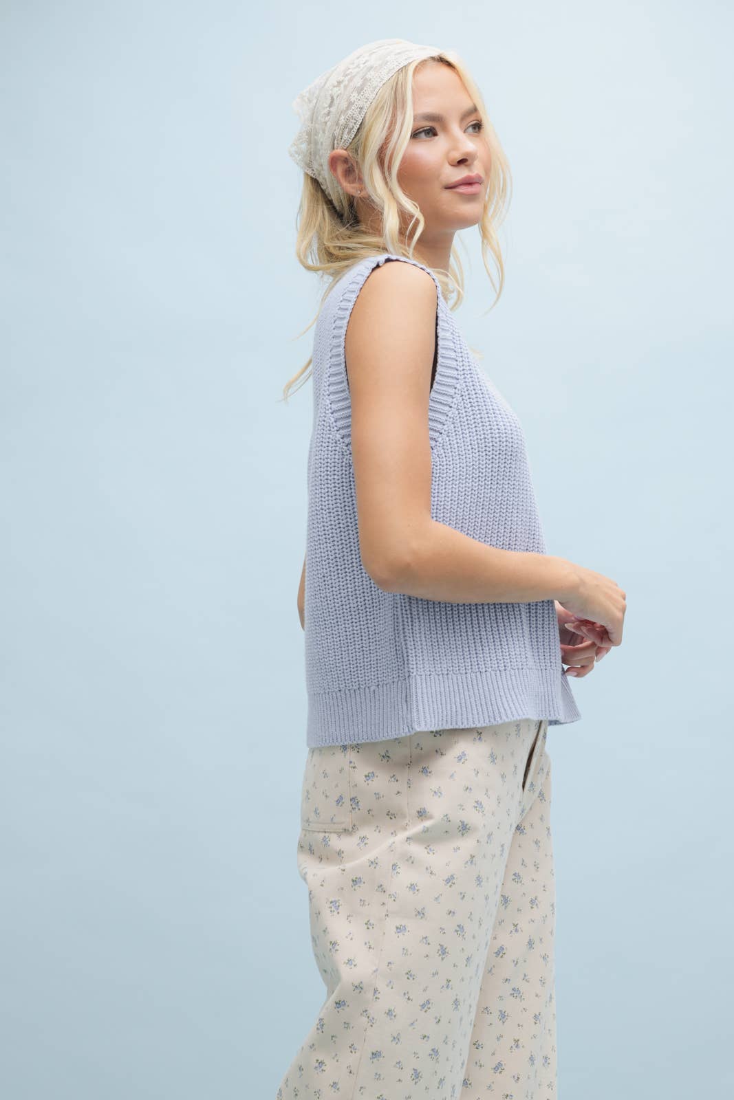 KNIT SWEATER VEST / WL25-10205