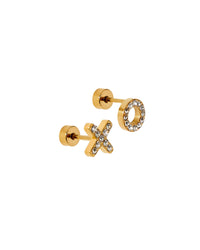Screwback Stud Earrings - XO