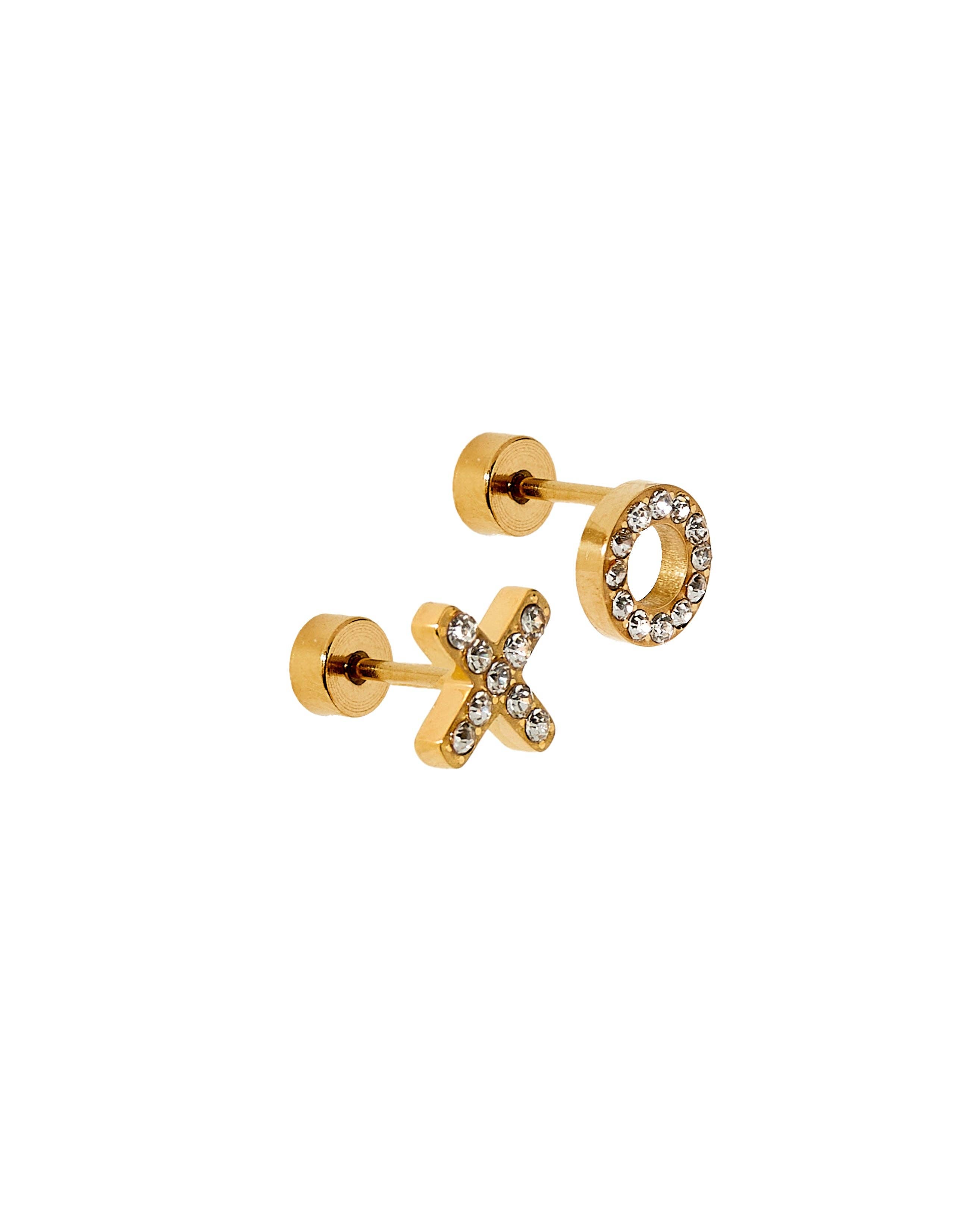 Screwback Stud Earrings - XO