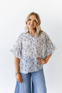 BLACK WESTERN ELEMENT STITCH TOP