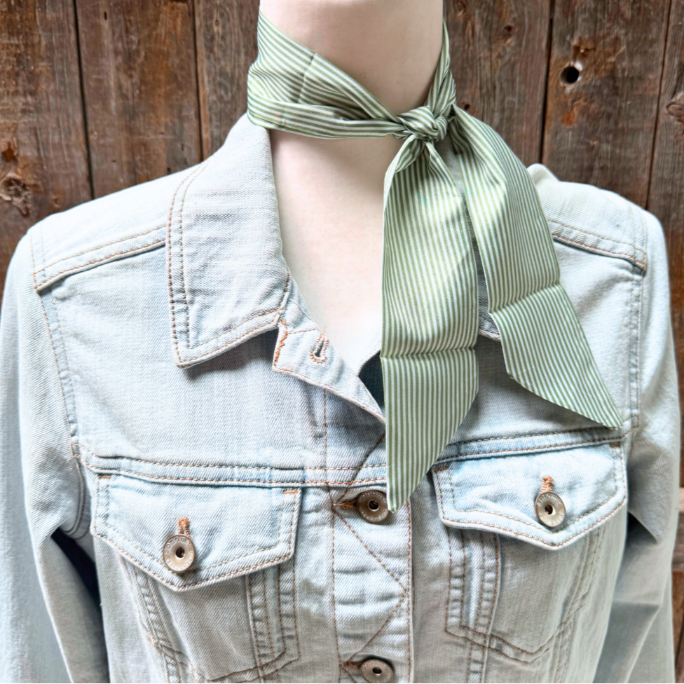 Green and White Striped Twilly