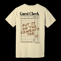 GUEST CHECK TEE NATURAL