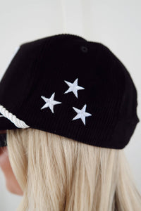 Tailgates Well With Others Black Corduroy Patch Hat Game Day