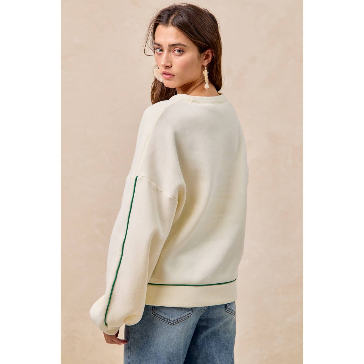 Catcus Embroidered Crew