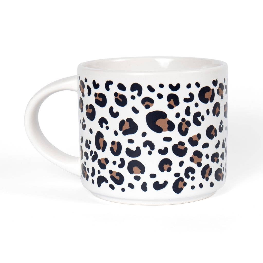 Leopard Print Large Ceramic Mug