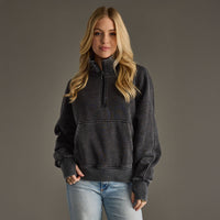 Charcoal Quarter Zip Sweatshirt