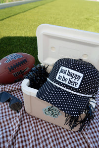 Just Happy To Be Here Polka Dot Patch Hat Game Day Hat