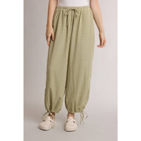 Gingham Drawstring Pant