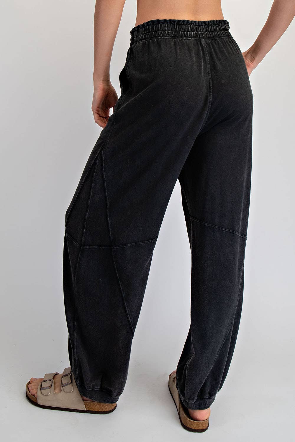 MINERAL WASHED TERRY BUTTER JOGGER PANTS