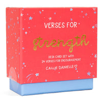 Verses for Strength – Bible Verse Card Set + Display Stand