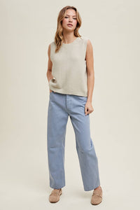 TEXTURED BACK TIES SWEATER VEST