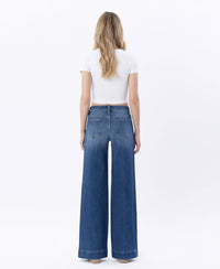 HIGH RISE TROUSER HEM WIDE LEG JEANS LV1753