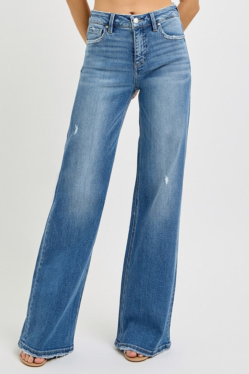 Risen High Rise Wide Leg Tummy Control